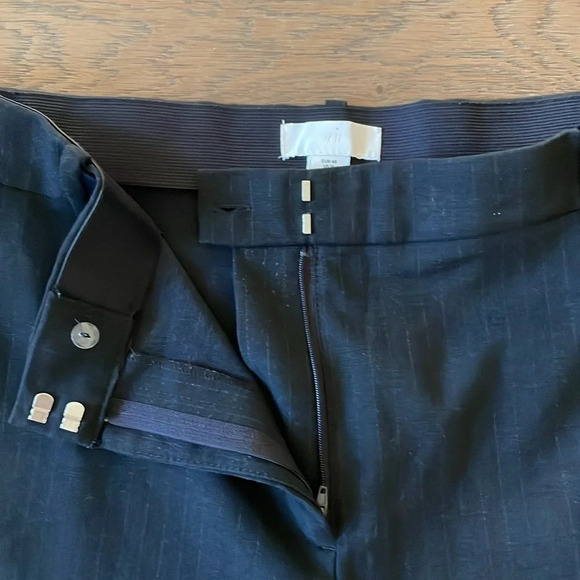 H&M Classic Pinstriped Black Slacks Pants Size 16 - Picture 11 of 11
